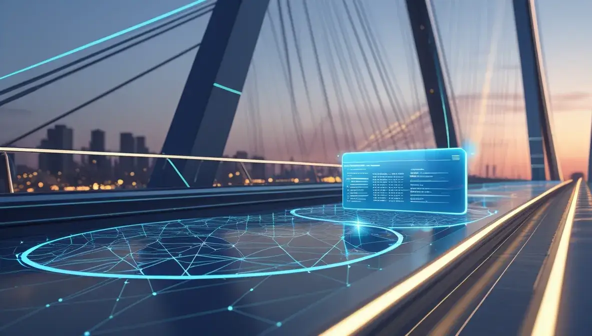 AR ile köprüde veri hologramları